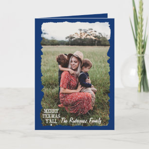 State Flag Blue Merry Tex-Mas Y'all Foto Karte