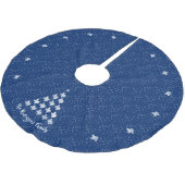 State Flag Blue Scribbled Texas Weihnachtsbaum Polyester Weihnachtsbaumdecke (Schrägansicht)