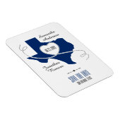 State Flag Blue Texas Curling Ribbon Save the Date Magnet (Rechte Seite)