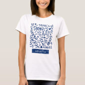 State Flag Blue Texas Doodle Muster T-Shirt (Vorderseite)