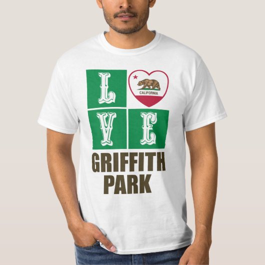 State Flag Heart Griffith Park T-Shirt (Vorderseite)