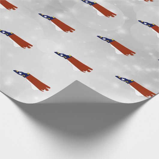 State Flag Map von North Carolina Geschenkpapier (Ecke)