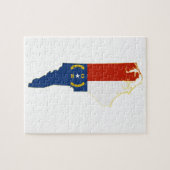 State Flag Map von North Carolina Puzzle (Horizontal)