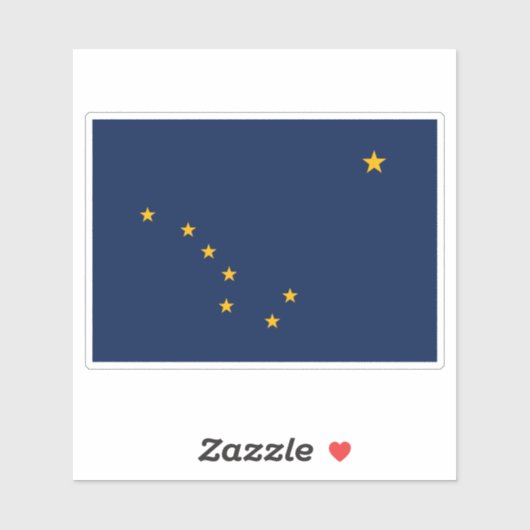 State flag of Alaska Aufkleber (Blatt)