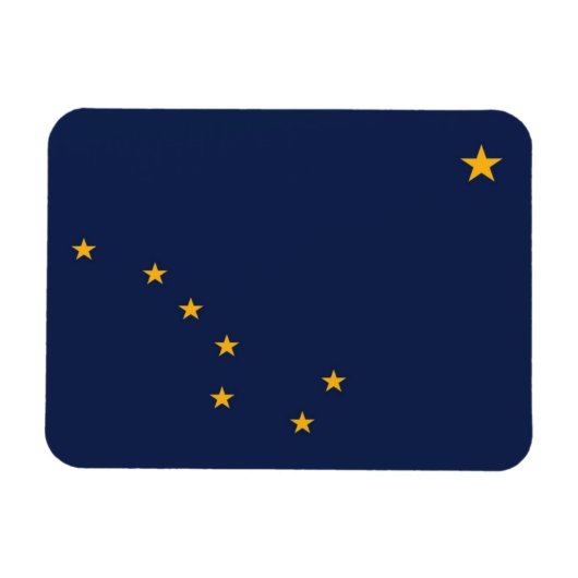 State Flag of Alaska, USA Magnet (Horizontal)