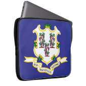 State Flag of Connecticut, USA Laptopschutzhülle (Vorne Rechts)