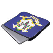 State Flag of Connecticut, USA Laptopschutzhülle (Vorne Knopf)