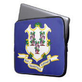 State Flag of Connecticut, USA Laptopschutzhülle (Vorderseite Links)