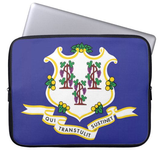 State Flag of Connecticut, USA Laptopschutzhülle (Vorderseite)