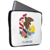 State Flag of Illinois, USA Laptopschutzhülle (Vorne Rechts)