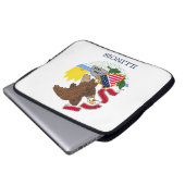 State Flag of Illinois, USA Laptopschutzhülle (Vorne Knopf)