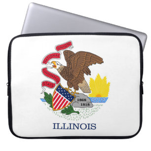 State Flag of Illinois, USA Laptopschutzhülle