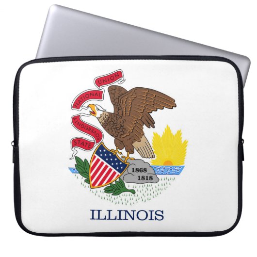 State Flag of Illinois, USA Laptopschutzhülle (Vorderseite)
