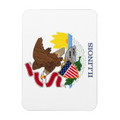 State Flag of Illinois, USA Magnet (Vertikal)