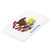 State Flag of Illinois, USA Magnet (Linke Seite)