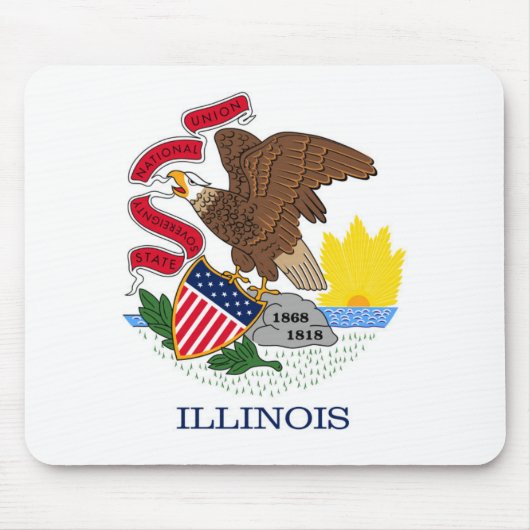 State Flag of Illinois, USA Mousepad (Vorne)
