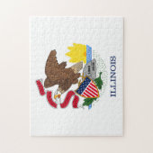 State Flag of Illinois, USA Puzzle (Vertikal)