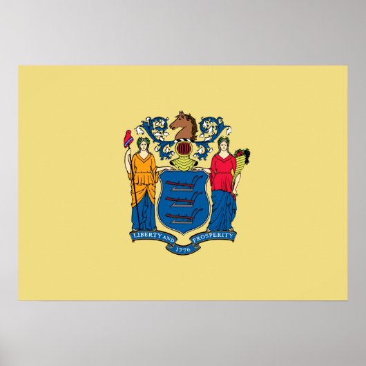 State Flag of New Jersey Poster (Vorne)