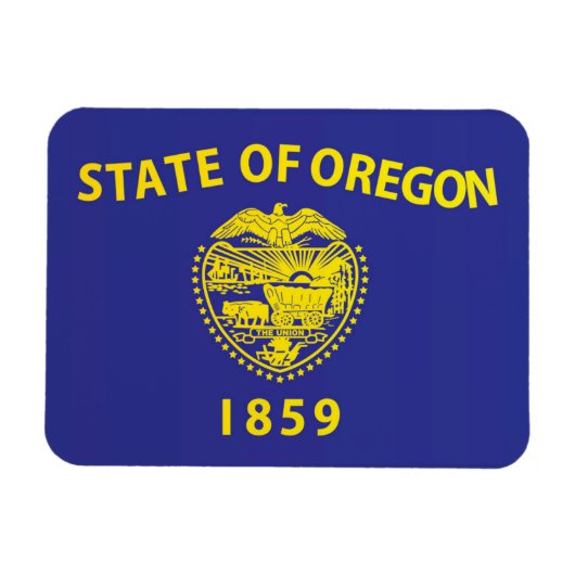State Flag of Oregon, USA Magnet (Horizontal)
