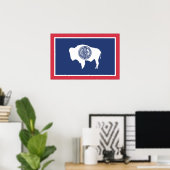 State Flag of Wyoming, USA Poster (Heimbüro)