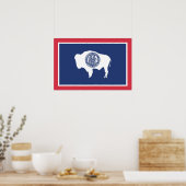 State Flag of Wyoming, USA Poster (Küche)