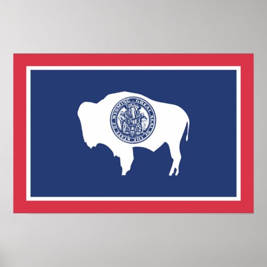 State Flag of Wyoming, USA Poster (Vorne)