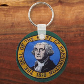 State Flag Washington Schlüsselanhänger (Vorderseite)