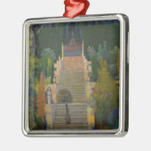 State Garden in Mallorca (von Santiago Rusiñol) Ornament Aus Metall (Links)