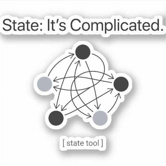 State Its Complicated Programmer Humor Aufkleber (Vorderseite)