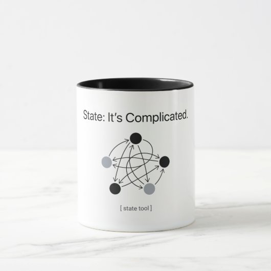 State Its Complicated Programmer Humor Tasse (Zentrum)