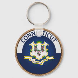 State of Connecticut Flag Seal Schlüsselanhänger