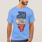 State of Illinois Liquor Tax Sticker T-Shirt (Vorderseite)