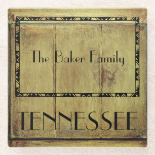 State Of Tennessee Familienname Glasuntersetzer