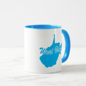 State Of West Virginia Shape Mug Tasse (VorderseiteRechts)