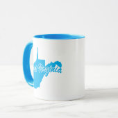 State Of West Virginia Shape Mug Tasse (Vorderseite Links)