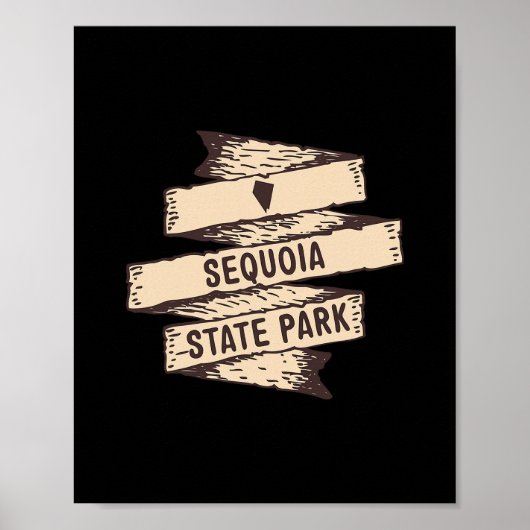 State Park Sequoia Nevada Nv Holzschild Urlaub  Poster (Vorne)