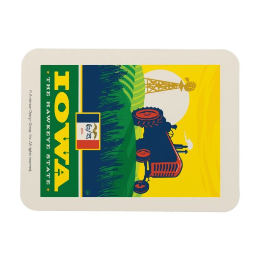 State Pride Iowa Magnet (Horizontal)