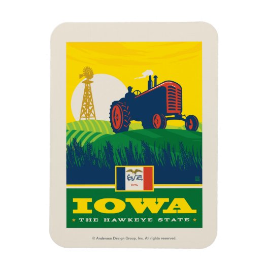 State Pride Iowa Magnet (Vertikal)