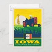 State Pride Iowa Postkarte (Vorne/Hinten)