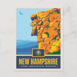 State Pride New Hampshire Postkarte