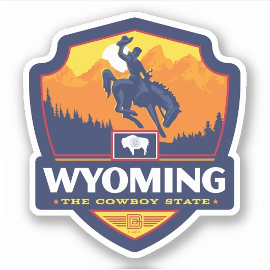 State Pride Wyoming Aufkleber (Vorderseite)