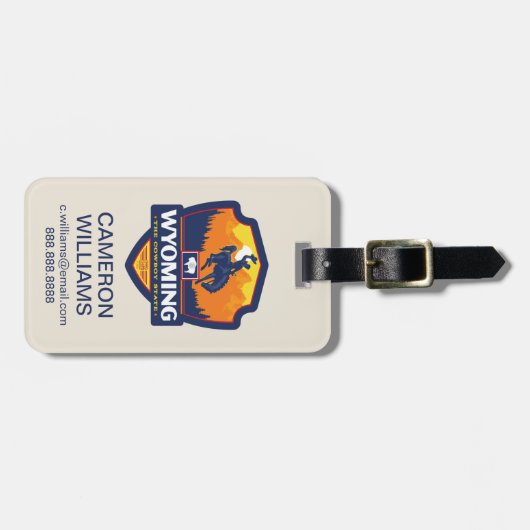 State Pride Wyoming Gepäckanhänger (Vorderseite horizontal)