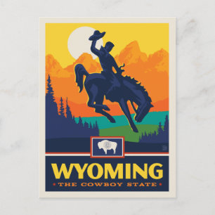 State Pride Wyoming Postkarte