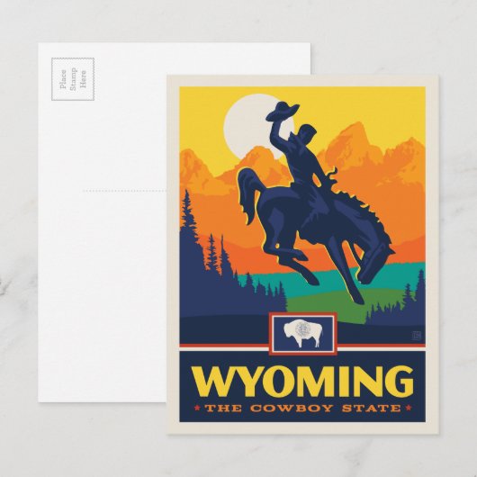 State Pride Wyoming Postkarte (Vorne/Hinten)