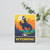 State Pride Wyoming Postkarte (Stehend Vorderseite)