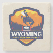 State Pride Wyoming Steinuntersetzer (Vorderseite)