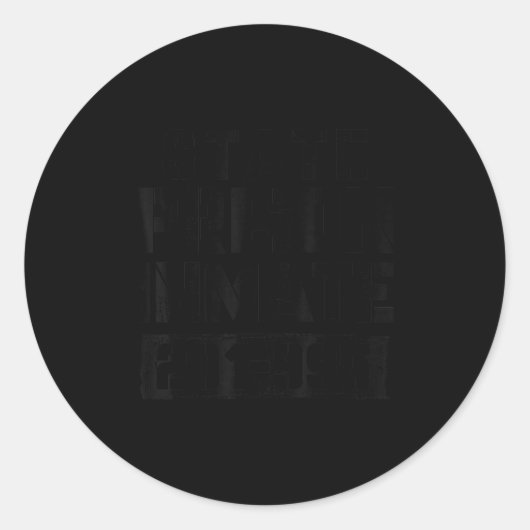 State Prison Inmate Funny Prisoner Soky Halloween  Runder Aufkleber (Vorderseite)