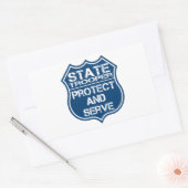 State Trooper Police Badge Protect and Serve Rechteckiger Aufkleber (Umschlag)