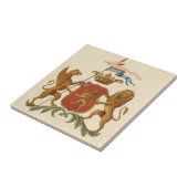 Stated Heraldic Abzeichen mit Griffin und Lion Fliese (Seite)