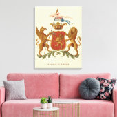Stated Heraldic Abzeichen mit Griffin und Lion Leinwanddruck (Insitu (Wohnzimmer))